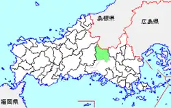 Расположение посёлка Кано в префектуре Ямагути