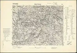 Топографическая карта окрестностей города Млада Болеслав