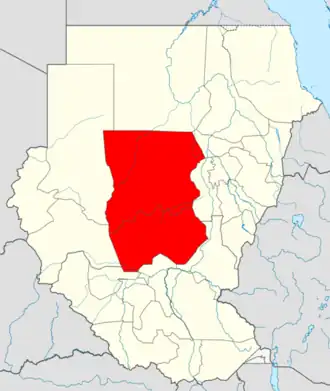 Кордофан на карте