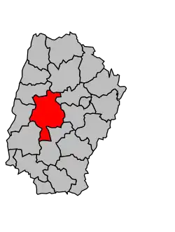 Кантон на карте департамента Эн