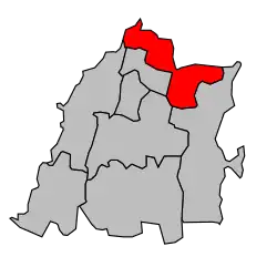 Кантон на карте департамента Эн