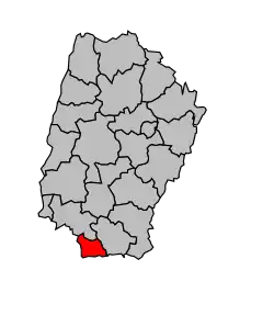 Кантон на карте департамента Эн