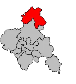 Кантон на карте департамента Алье