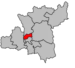 Кантон на карте департамента Алье