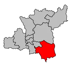 Кантон на карте департамента Алье