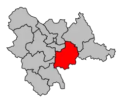 Кантон на карте департамента Алье