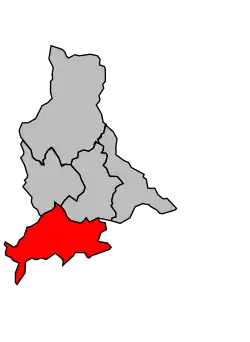 Кантон на карте департамента Альпы Верхнего Прованса