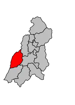 Кантон на карте департамента Альпы Верхнего Прованса