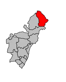 Кантон на карте департамента Альпы Верхнего Прованса