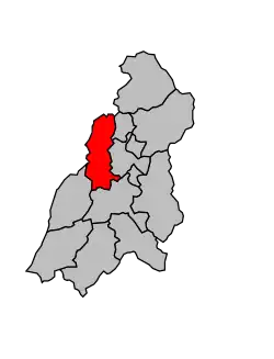 Кантон на карте департамента Альпы Верхнего Прованса