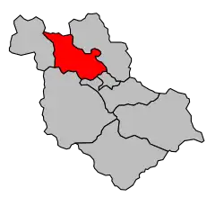 Кантон на карте департамента Верхние Альпы