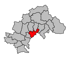 Кантон на карте департамента Верхние Альпы