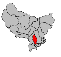 Кантон на карте департамента Приморские Альпы