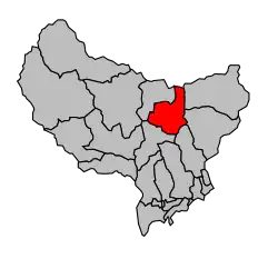 Кантон на карте департамента Приморские Альпы