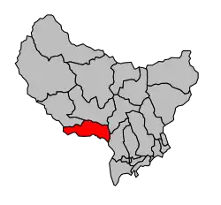 Кантон на карте департамента Приморские Альпы