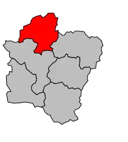 Кантон на карте департамента Арденны