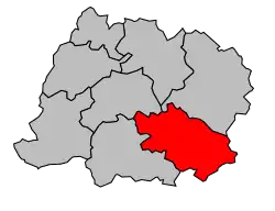 Кантон на карте департамента Арденны