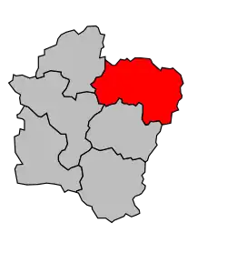 Кантон на карте департамента Арденны