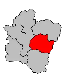 Кантон на карте департамента Арденны