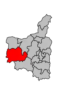 Кантон на карте департамента Арденны