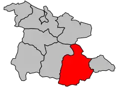 Кантон на карте департамента Арьеж