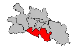 Кантон на карте департамента Арьеж