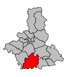 Кантон на карте департамента Об