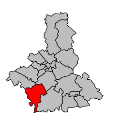 Кантон на карте департамента Об