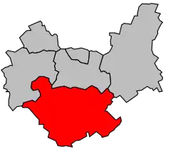 Кантон на карте департамента Об