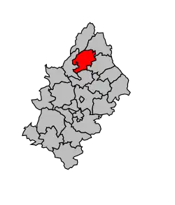 Кантон на карте департамента Аверон