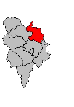 Кантон на карте департамента Канталь