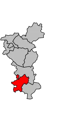 Кантон на карте департамента Шаранта