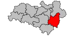 Кантон на карте департамента Шаранта