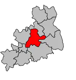 Кантон на карте департамента Шер