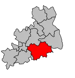 Кантон на карте департамента Шер