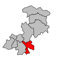 Кантон на карте департамента Шер