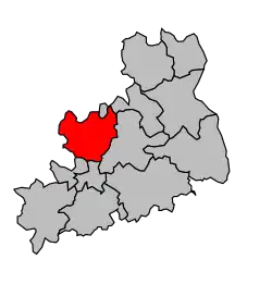 Кантон на карте департамента Шер