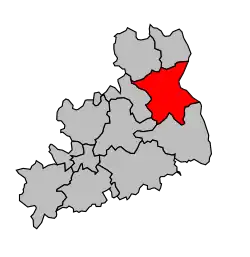 Кантон на карте департамента Шер