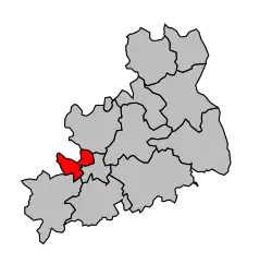 Кантон на карте департамента Шер