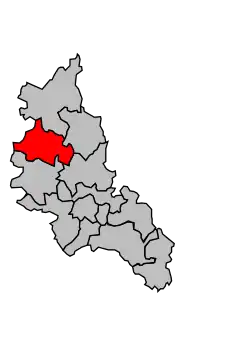 Кантон на карте департамента Коррез