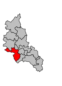 Кантон на карте департамента Коррез