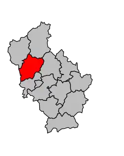 Кантон на карте департамента Коррез