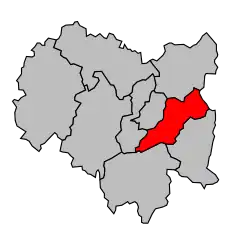 Кантон на карте департамента Коррез