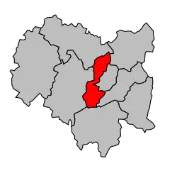 Кантон на карте департамента Коррез