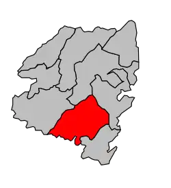 Кантон на карте департамента Южная Корсика