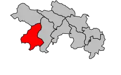 Кантон на карте департамента Гар