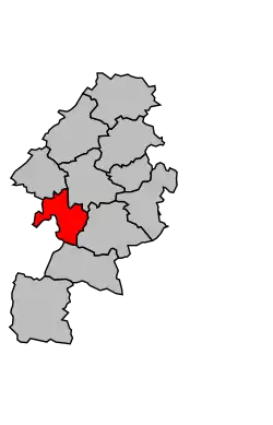 Кантон на карте департамента Верхняя Гаронна