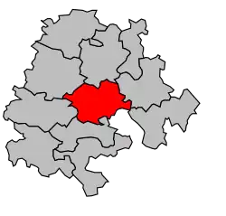 Кантон на карте департамента Верхняя Гаронна