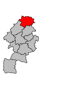 Кантон на карте департамента Верхняя Гаронна