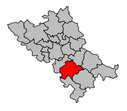 Кантон на карте департамента Верхняя Гаронна